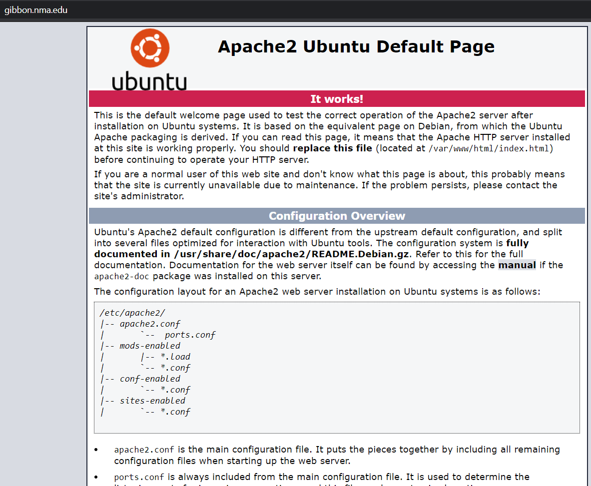  Apache Test Page